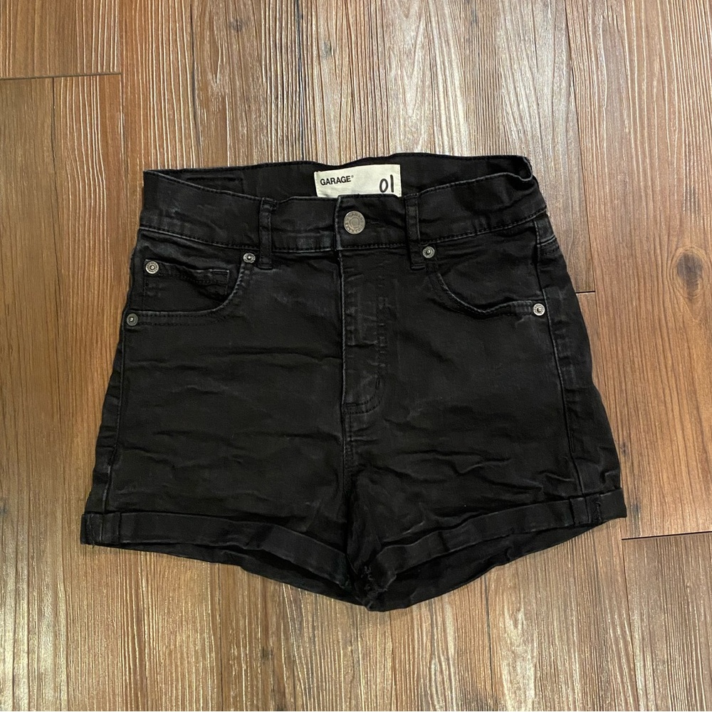 Garage Black Jean Shorts